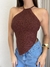 Cropped Tricot amarração Marrom - comprar online