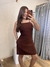 Vestido Agata curto Marrom - comprar online