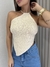 Cropped Tricot Amarração Creme - comprar online