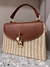 Bolsa Pequena Palha Com Detalhe Cadeado na internet