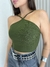 Cropped Lia Tricot Modal Verde Militar - comprar online