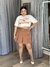 Short Saia Plus Size Plissado