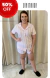Pijama Malha Plus Size Shorts Listrado