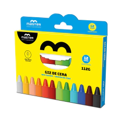 GIZAO DE CERA 12 CORES MASTER