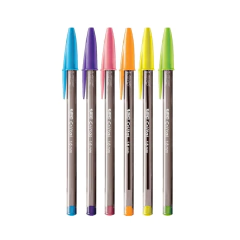 CANETA CRISTAL BOLD GROSSA AZUL TURQ. BIC