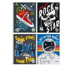 CADERNO 10M. MASCULINO PEPPER TILIBRA