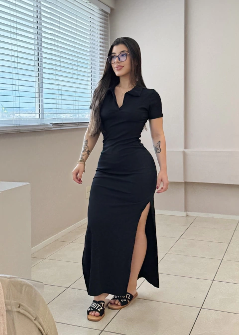 Vestido polo longo