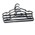 Cabide de Roupas Plastbrasil Preto Alta Qualidade - Kit 30 ou 60 Unidades - comprar online
