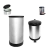 Lixeira com Pedal Laminado Tipo Inox Banheiro,Escritório, Cozinha 12L ou 30L - Casa On Utilidades