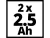 Bateria Einhell Pack 2 18V power X-change 2.5 Ah - 2S SRL - Insumos para soldadura y corte