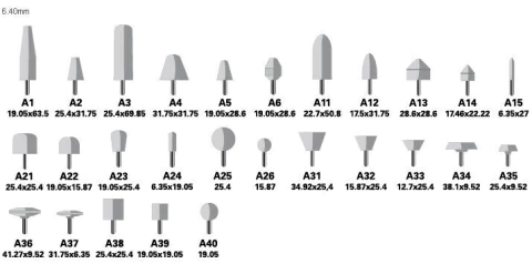 PUNTA MONTADA GRIS A- 24 VÁSTAGO 1/4