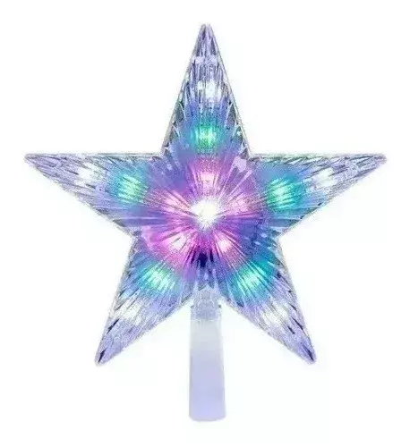 PONTEIRA DE NATAL ESTRELA ACRILICA C/ LED 14CM - NATALKASA