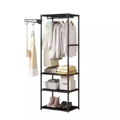 CABIDEIRO/ARARA DE PLÁSTICO VERTICAL C/ 3 PRATELEIRAS E CABIDEIRO - BLBL