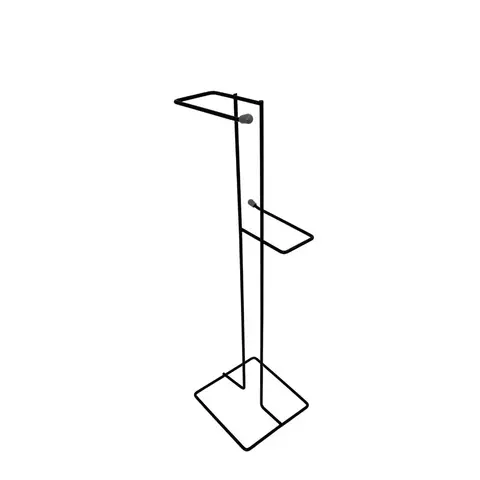 SUPORTE PARA PAPEL HIGIÊNICO PARA 2 ROLOS PRETO - MADEFER INOX