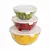CONJUNTO DE POTE DE VIDRO REDONDO COM TAMPA 3 PEÇAS - FLASHGOODS - loja online