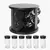 PORTA TEMPEROS DE VIDRO COM BASE GIRATÓRIA 6 POTES 85ML BLACK - BELOVIDRO - comprar online
