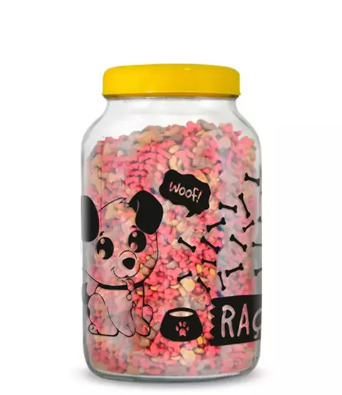 POTE DE VIDRO BICHOS SERIGRAF CACHORRO 3 LITROS - RCL VIDROS E UTILIDADES