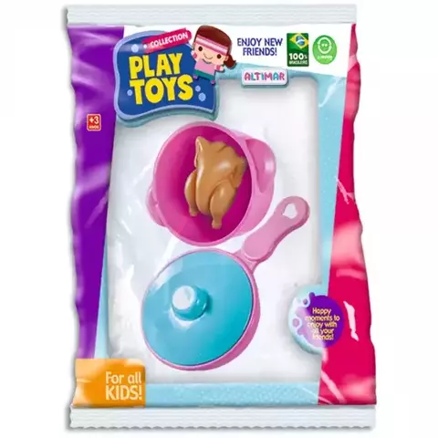 KIT COM 2 PANELAS E FRANGO PLAY TOYS - ALTIMAR