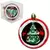 BOLA DE NATAL VERMELHA COM ÁRVORE 3D N8 1 PEÇAS - FU XING
