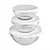 CONJUNTO DE POTE DE VIDRO REDONDO COM TAMPA 3 PEÇAS - FLASHGOODS na internet