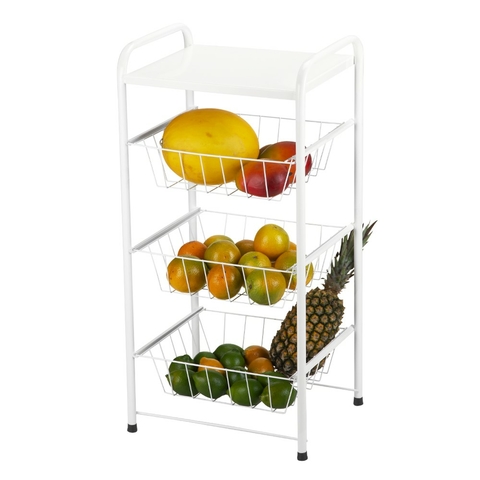 FRUTEIRA TUBO COM 3 ANDARES BRANCA 37CM - LIDER ARAMADO