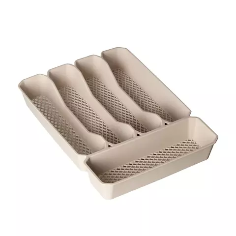 PORTA TALHERES DE PLÁSTICO SEM TAMPA 5 DIVISORIAS LIGHT ROSE - PARAMOUNT - comprar online