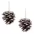 ENFEITE PINHA NEVADA 9 PEÇAS 3CM - FU XING