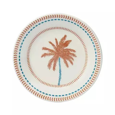 PRATO PARA SOBREMESA DE CERÂMICA DONNA CARIBE 18CM - BIONA