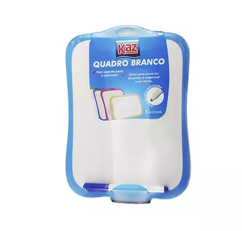 QUADRO BRANCO E MARCADOR AZUL 30CM- KAZ