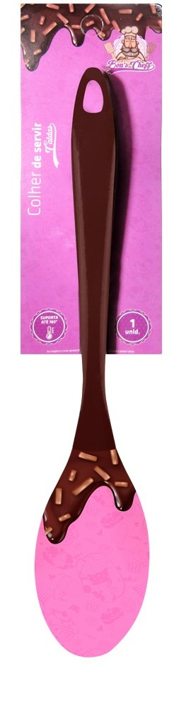 COLHER PARA ARROZ DE SILICONE BRIGADEIRO CABO DE ACRILICO CALDAS - BON'S CHEFF