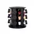 PORTA TEMPEROS DE VIDRO COM BASE GIRATÓRIA 9 POTES 85ML BLACK - BELOVIDRO