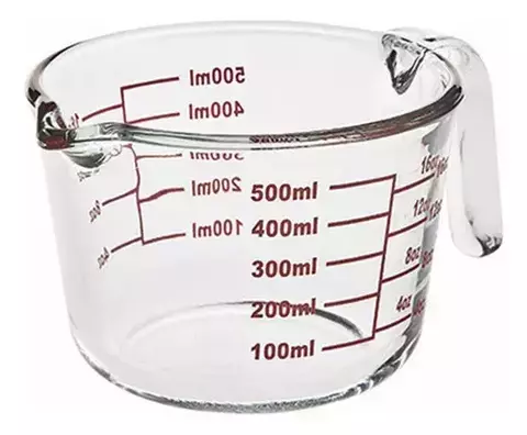 JARRA DE MEDIDA/DOSADOR GRADUADO DE VIDRO 500ML - ORIGINAL LINE