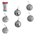 BOLA DE NATAL EM BRILHO/FOSCO/GLITTER PRATA N7 2 PEÇAS - FU XING - comprar online