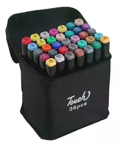 KIT DE CANETINHAS TOUCH C/ 36 CORES PONTA DUPLA - BLBL