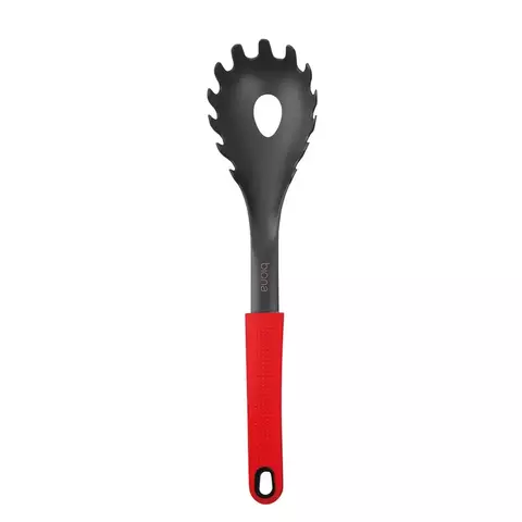 COLHER DE NYLON PARA ESPAGUETE COM CABO VERMELHO 33CM - BIONA