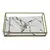 BANDEJA DE MADEIRA DECORATIVA MARMORE METALIZADO DOURADO RETANGULAR 24CM - HOME ART - comprar online