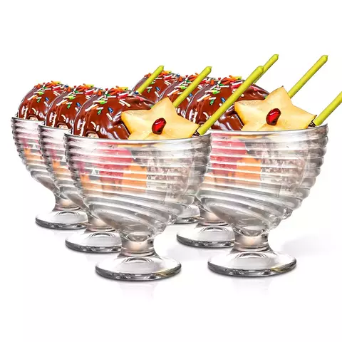 JOGO DE TAÇAS PARA SOBREMESA HONEY COM 6 PEÇAS 300ML - DOLCE HOME