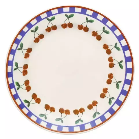 PRATO RASO DE CERÂMICA DONNA JARDIM DE CEREJAS 24CM - BIONA