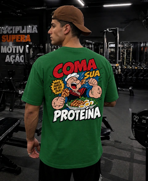 Camiseta Oversized POPEYE COMA SUA PROTEÍNA