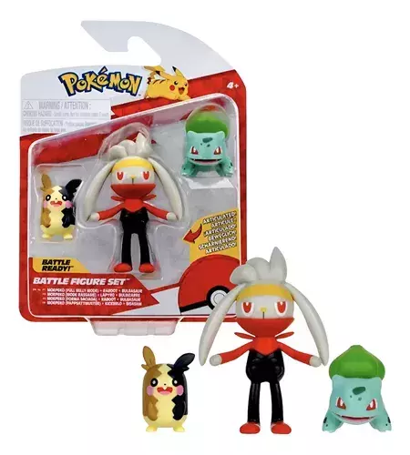 Pack X3 Figuras Pokémon Battle Ready Modelos Surtidos