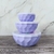 Set X3 Bowls Plasticos Facetados C/ Tapa Pastel Libre De Bpa