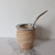 Mate Camionero Calabaza Trenzado Tiento De Cuero + Bombilla - comprar online