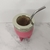 Imagen de Mate Imperial Cuero CALABAZA - ALPACA - BLANCO - ROSA