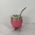 Mate Imperial Cuero CALABAZA - ALPACA - CON REFUERZO - BLANCO / ROSA - REGALEA