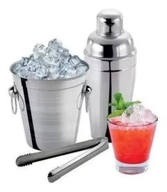 Kit Barman Inox 3 Peças (coqueteleira 500ml+balde+pegador) - comprar online