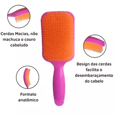 Imagem do Escova Raquete Flex Hair Desembaraçadora sem Quebrar fios