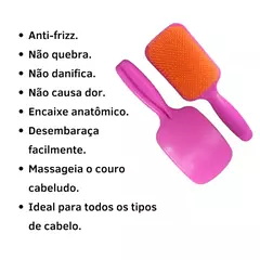 Escova Raquete Flex Hair Desembaraçadora sem Quebrar fios - Rubino Atacadista 