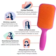 Escova Raquete Flex Hair Desembaraçadora sem Quebrar fios - loja online