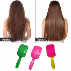 Escova Raquete Flex Hair Desembaraçadora sem Quebrar fios
