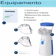 Inalador Nebulizador Portátil Atomizador Ultra-Sônico De Nó Baixo Para Crianças E Adultos - comprar online